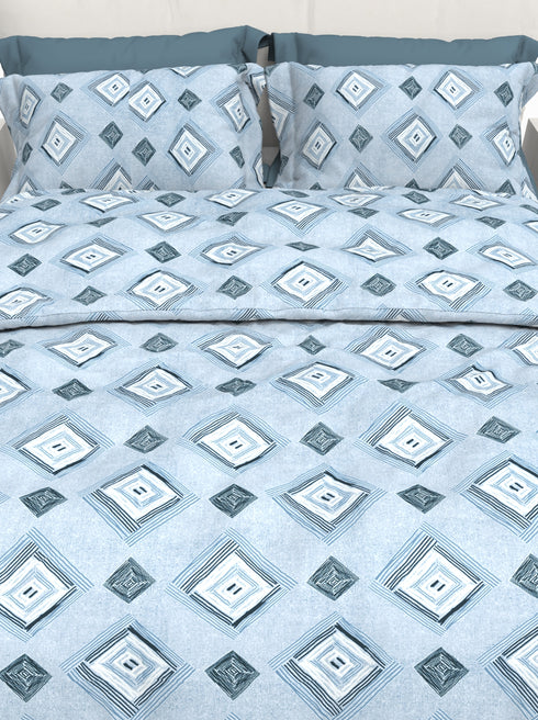 Carmel King 100% Cotton Satin King Size Bedsheet with 2 Pillow Covers - Extra Soft - 220 TC Satin Weave - 3